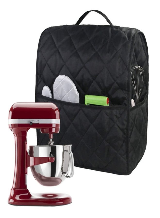 ZUYYON Stand Mixer Dust Proof Cover, Kitchen Mixer Accessories with Pockets and Handle, Fits for Bowl Lift 4.5-Quart and 5-Quart, Waterproof(Black)